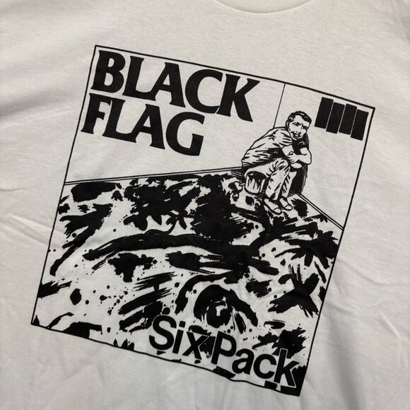 Black Flag Six Packs Punk Rock Band T-Shirt Size Extra Large - Picture 4 of 4